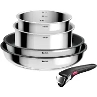 Tefal L881S504 Ingenio Cook Eat Set d'ustensiles de cuisine 5 pièces, argent