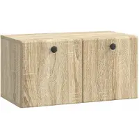 vidaXL Meuble TV mural 59,5 x 31 x 30 cm, chêne Sonoma