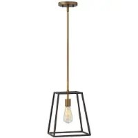 HINKLEY Suspension Fulton bronze et laiton, 1xE27x60W, métal, dimensions : 129,4 x 25,4 x 25,4 cm, IP20,
