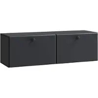 Syfax Meuble TV mural 98 x 31 x 30 cm Noir Bois d'ingénierie