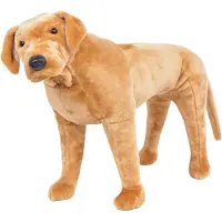 vidaXL Peluche Chien Labrador Debout Peluche Marron Clair XXL