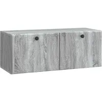 vidaXL Meuble TV mural 78,5 x 31 x 30 cm Gris Sonoma
