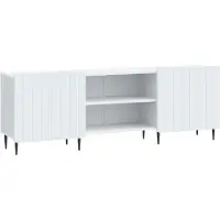Syfax Meuble TV Blanc 150 x 31 x 52 cm Bois d'ingénierie