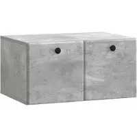 Syfax Meuble TV mural 59,5 x 41 x 30 cm Gris béton Bois d'ingénierie