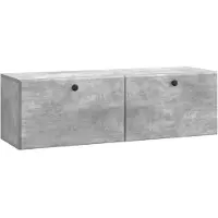vidaXL Meuble TV mural 98 x 31 x 30 cm, gris béton