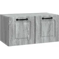 Syfax Meuble TV mural Sonoma gris 59,5 x 31 x 30 cm Bois d'ingénierie