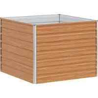Syfax Jardinière surélevée Marron Clair 100 x 100 x 77 cm