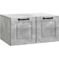 Syfax Meuble TV mural Gris béton 59,5 x 41 x 30 cm Bois d'ingénierie