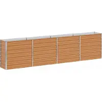Syfax Jardinière surélevée Marron Clair 320 x 40 x 77 cm