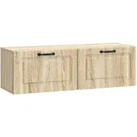 Syfax Meuble TV mural Chêne Sonoma 98 x 31 x 30 cm Bois d'ingénierie