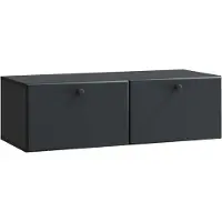 Syfax Meuble TV mural 98 x 41 x 30 cm Noir Bois d'ingénierie