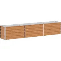 Syfax Jardinière surélevée Marron Clair 240 x 40 x 45 cm