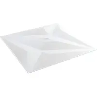 Syfax Panneaux muraux 12 pcs Étoile blanche 50 x 50 cm Mousse XPS
