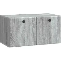 Syfax Meuble TV mural 59,5 x 31 x 30 cm Sonoma gris Bois d'ingénierie