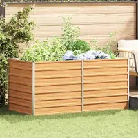 Prolenta Maison Exclusive - Potager surélevé marron clair 160 x 80 x 77 cm en acier galvanisé