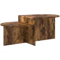Syfax Table basse Chêne fumé 100 x 50 x 40 cm Bois d'ingénierie