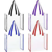 OEM Sac transparent 4 en 1 pour femme, 25 x 25 x 9 cm, idéal pour le shopping