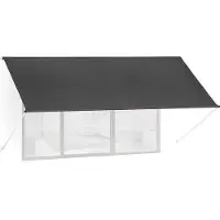 Markenlos 120 x 350 cm, store pour fenêtre, protection contre les UV, avec chaîne, polyester et métal, gris
