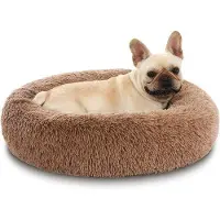Famanu Lit douillet pour chien, taille moyenne (60 cm), imperméable, rond