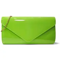 OEM Sac à main vert fluo, de taille moyenne, pochette, trousse à bijoux pour les mariages et les soirées