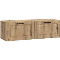 Syfax Meuble TV mural 98 x 31 x 30 cm Chêne artisanal