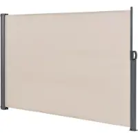 OEM Pare-vent pliable Codie - Pare-vent latéral pliable - 160 x 300 cm - Acier et tissu - Style Couleur sable