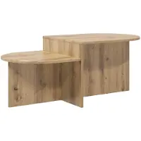 Syfax Table basse Chêne artisanal 100 x 50 x 40 cm Bois d'ingénierie