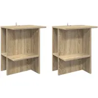 Syfax Table basse 2 pcs Chêne Sonoma 40 x 30 x 49 cm