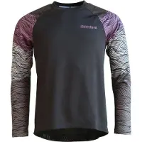 Zimtstern Hommes, Maillot de cyclisme, Braapz Shirt L/S Trikot (M), Noir, Gris, M