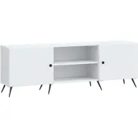 Syfax Meuble TV Blanc 150 x 31 x 50 cm Bois d'ingénierie