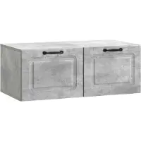 Syfax Meuble TV mural Gris béton 78,5 x 41 x 30 cm Bois d'ingénierie