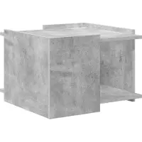 vidaXL Table basse gris béton 50,5 x 50 x 33 cm en aggloméré