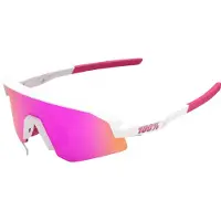 100% Slendale Xs Sunglasses Blanc HiPER Vital Pink Mirror/CAT3