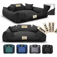 AIO Factory Lit pour chien KINGDOG MM43 100x75 cm personnalisé amovible antidérapant noir