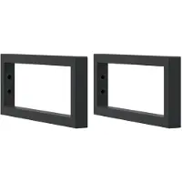 Syfax Supports d'étagères pour lavabo 2 pcs noir rectangulaire acier