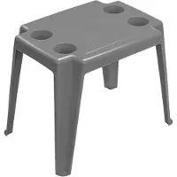 BOTLE Table De Jardin - - 40x59x45 Cm - Plastique - Gris