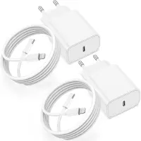 JGD -Lot de 2 pour Chargeur Rapide iPhone, certifié Apple MFi 20W Chargeur Rapide avec 1m Câble USB C pour iPhone 14/14Pro/ 13/13 Mini/13 Pro/13 Pro Max/12/12 Mini/12 Pro/12 Max/11/11 Pro/11 Max (2)