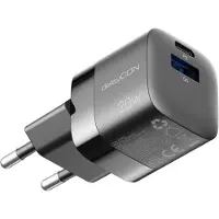JGD -Chargeur USB A et C (2 Ports - Chargeur Rapide Compact) Alimentation USB pour iPhone 17/16/15/14/13/12/11 iPad Galaxy S25/S24/S23 Pixel Téléphone Portable Chargeur PD 3.0 - Noir