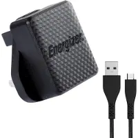 JGD -- Chargeur Secteur pour Smartphone et Tablette - 5W - 1 Port USB-A - Prise UK. Cable Micro-USB Inclus Garantie A Vie