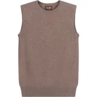 GOBI Cashmere Cardigan 'Women's Timeless Cashmere Crewneck Vest' taupe