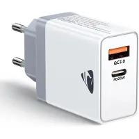 JGD -Chargeur USB C, Rapide Prise USB C Chargeur Rapide pour iPhone 16 15 14 13 12 11 Pro Max X XS XR 8 7 6S Plus Mini SE, iPad,Samsung, 20W Adaptateur Type C Multi Secteur Bloc Mural Alimentation