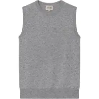 GOBI Cashmere Cardigan 'Women's Timeless Cashmere Crewneck Vest' gris chiné