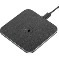 JGD -15W Chargeur Induction, Qi Chargeur sans Fil Rapide pour iPhone 17/16/15/14/13/12/11/Pro Max/XS/XR/X/8, Samsung Galaxy S25/S24/S23/S22/S21/S20/S10/S9, Huawei, Xiaomi, AirPods 2/3/Pro, Cuir Noir
