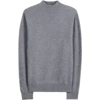 GOBI Cashmere Pull-over 'Men's Timeless Mock Neck Cashmere Sweater' gris