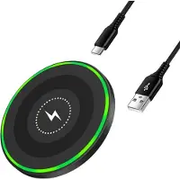 JGD -Chargeur a Induction iPhone 17 Air 16 15 14 13 12 11 Pro Max Plus, 15W Chargeur sans Fil Rapide pour Samsung Galaxy S25 Ultra/S24 Plus/S23 FE/S22/S21/S20, Google Pixel 10 9 Pro 8 7 a 6 XL Xiaomi