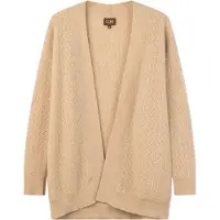 GOBI Cashmere Cardigan 'Ajour Knit Open-Front Cashmere Cardigan' beige