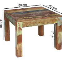 Wohnling Couchtisch KALKUTTA 60 x 47 x 60 cm | Massivholz
