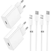 JGD -Chargeur iPhone,2 Pièces Chargeur Rapide avec 2M Câble USB C,Type C Adaptateur Secteur pour Original Apple iPhone 14/13/12/11/Plus/Pro/Pro Max/SE/X/XS/XR SE/8/7/6Plus
