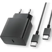 JGD -Chargeur USB-C Rapide 45W avec Câble USB-C (2m) pour Samsung Galaxy S24/S23/S22/S21 Ultra/S20/S20+/Note 20/10/9/8/A73/A53/A52/S10/S9