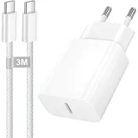JGD -Chargeur USB C 25W pour iPhone 17/17 Pro/17Air/17 Pro Max/16E/16/16 Plus/16 Pro Max/15 Plus/iPad Air Mini, Chargeur Type C Charge Rapide Prise Adaptateur Secteur USB C Fast Charger avec Câble USb